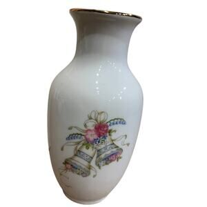 Russ Style 25th Anniversary 5" Fine Porcelain Wedding Bell Floral Bud Vase